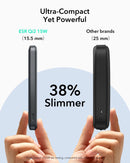 ESR Power Bank 5000mAh Qi2 MagSlim Kickstand Black [V] - بطارية متنقلة ماغ سيف ستاند نحيفة + شحن سماعة ابل - منفذ تايب سي - سعة 5000 ملي أمبير - كفالة 24 شهر