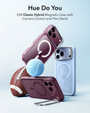 ESR iPhone 18 Pro Max/17 Pro Max Classic Hybrid Magnetic Case (Camera Control,Stash Stand) Frosted Red [V] - كفر حماية عالية - ماغ سيف - ستاند