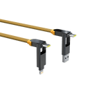 Rolling Square inCharge XL 3m - Yellow [V] - سلك شحن ايفون - 4 في 1 - مقاوم للقطع - 3 متر - كفالة 12 شهر