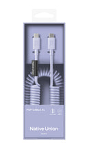 Native Union POP CABLE XL type C-C 2.4M 60W - Lilac  [V] - سلك شحن تايب سي - نيتف يونيون - قوة 60 واط - مقاوم للقطع - 2.4 متر - كفالة 12 شهر