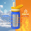 Buzio Kids Tumbler with Straw Lid 500ML Dinosaur[V] - مطارة حافظ للحرارة - للأطفال