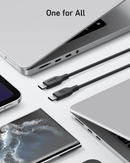 Anker 544 USB-C to USB-C Cable 140W (Bio-Based) - 0.9m - Black [D] - سلك شحن - انكر - تايب سي الى تايب سي - طول 90 سم - كفالة 18 شهر