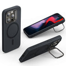 ESR iPhone Cloud Soft Case with Stash Stand 15/Pro 15 Pro Max- (HaloLock) Black [V]  كفر حماية عالية - ماغ سيف - شفاف أسود