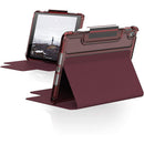 [U] by UAG Apple iPad 10.2/10.5" (7th, 8th & 9th Gen) Lucent Case - Aubergine/Dusty Rose [V] - كفر ايباد حماية عالية + ستاند + مكان للقلم