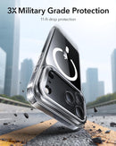 ESR iPhone 17 Pro / 17 ProMax HaloLock Classic Hybrid Case with Stash Stand (Camera Control Button) Case - Clear [V] - كفر حماية عالية - ماغ سيف - ستاند