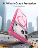 ESR iPhone 17 Pro / 17 ProMax HaloLock Classic Hybrid Case with Stash Stand (Camera Control Button) Case - Frosted Pink [V] - كفر حماية عالية - ماغ سيف - ستاند
