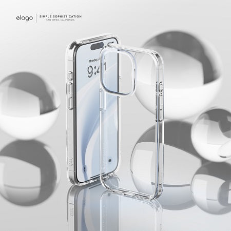 Elago iPhone 15 Pro /15 Pro Max Hybrid Case - Transparent [V] كفر  حماية - شفاف