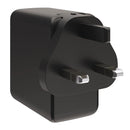 UAG Wall Charger SRGE 100W 3Port WW Black [V] - شاحن حائط دولي - 3منافذ للشحن الذكي والسريع - قوة 100 واط - كفالة 12 شهر