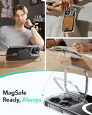 ESR iPhone 16 Pro Max Classic Hybrid (HaloLock) with Stash Stand Case - Clear [V] - كفر حماية عالية - ماغ سيف - ستاند