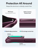ESR iPhone 18 Pro Max/17 Pro Max Classic Hybrid Magnetic Case (Camera Control,Stash Stand) Frosted Red [V] - كفر حماية عالية - ماغ سيف - ستاند