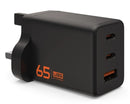 UAG Wall Charger SRGE 65W 3Port UK - Black [V] - بلاك شاحن حائط - فتحتين تايب سي - فتحة يو اس بي - قوة 65 واط - كفالة 12 شهر