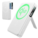ESR Power Bank 10000mAh Qi2 MagSlim Kickstand White [V] - بطارية متنقلة ماغ سيف ستاند نحيفة + شحن سماعة ابل - منفذ تايب سي - سعة 10000ملي أمبير - كفالة 24 شهر