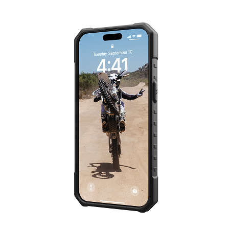 UAG iPhone  Pathfinder Magsafe Case 15 Pro/15 Pro Max - Ash [V] - كفر حماية عالية - ماغ سيف
