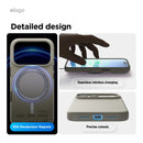 Elago iPhone 17 Pro / Pro Max Magnetic Silicone Case (Camera Control Key Included) - Medium Gray  [V] - كفر حماية عالية - سيليكون - ايفون 17 برو / 17 بروماكس - ايلاجو - ماغ سيف