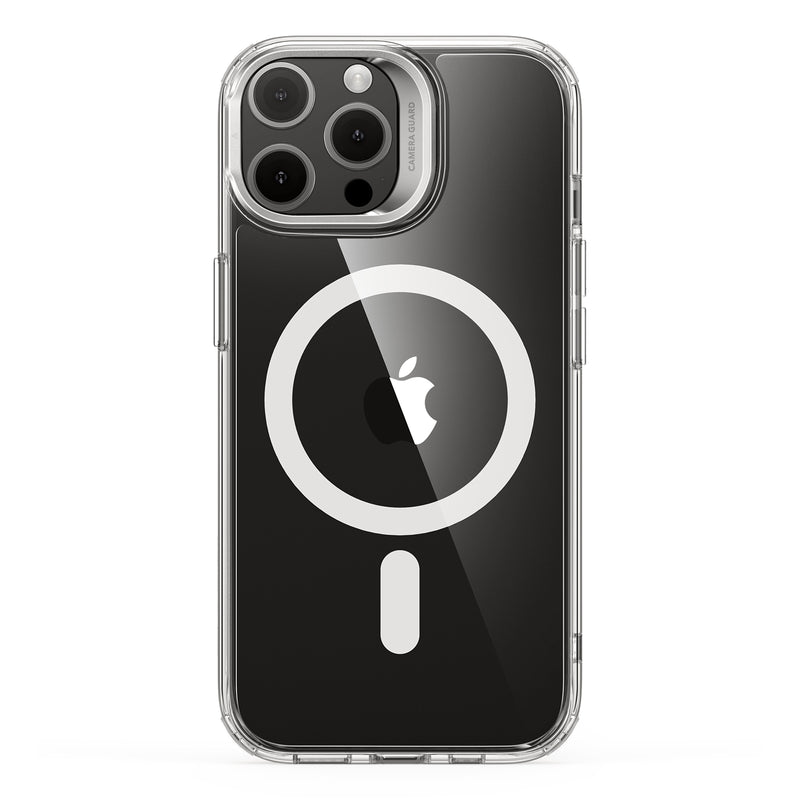 ESR iPhone Classic Hybrid Case with Stash Stand 15Pro /15Pro max- (HaloLock) Clear [V] كفر حماية عالية - ماغ سيف - ستاند - شفاف أسود
