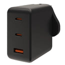 UAG Wall Charger SRGE 100W 3Port WW Black [V] - شاحن حائط دولي - 3منافذ للشحن الذكي والسريع - قوة 100 واط - كفالة 12 شهر