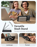 ESR iPhone 17 Pro / 17 ProMax HaloLock Classic Hybrid Case with Stash Stand (Camera Control Button) Case - Clear Black [V] - كفر حماية عالية - ماغ سيف - ستاند