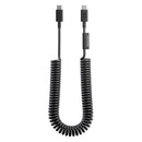 Native Union POP CABLE XL type C-C 2.4M 60W - Black  [V] - سلك شحن تايب سي - نيتف يونيون - قوة 60 واط - مقاوم للقطع - 2.4 متر - كفالة 12 شهر