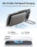 ESR iPhone 17 Air HaloLock Classic Hybrid Case with Stash Stand (Camera Control Button) Case - Clear [V] - كفر حماية عالية - ماغ سيف - ستاند