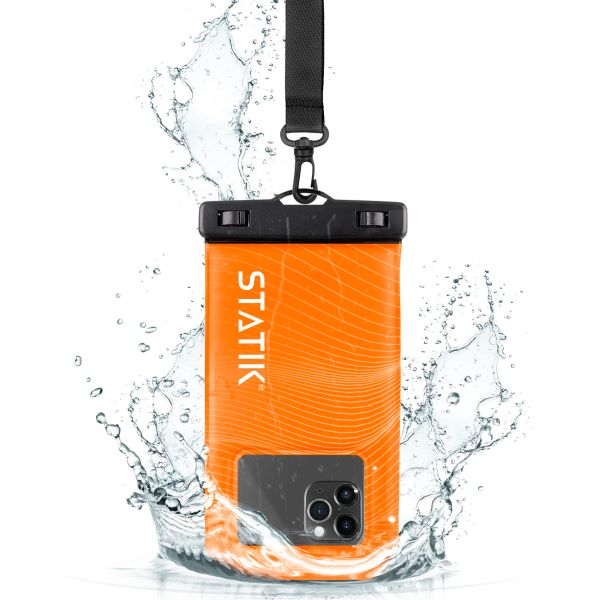 Statik MarCase Floating Waterproof Phone Pouch Case - Orange [V] - كفر ضد الماء - مناسب لجميع انواع واحجام الاجهزة