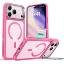 ESR iPhone 17 Pro / 17 ProMax HaloLock Classic Hybrid Case with Stash Stand (Camera Control Button) Case - Frosted Pink [V] - كفر حماية عالية - ماغ سيف - ستاند