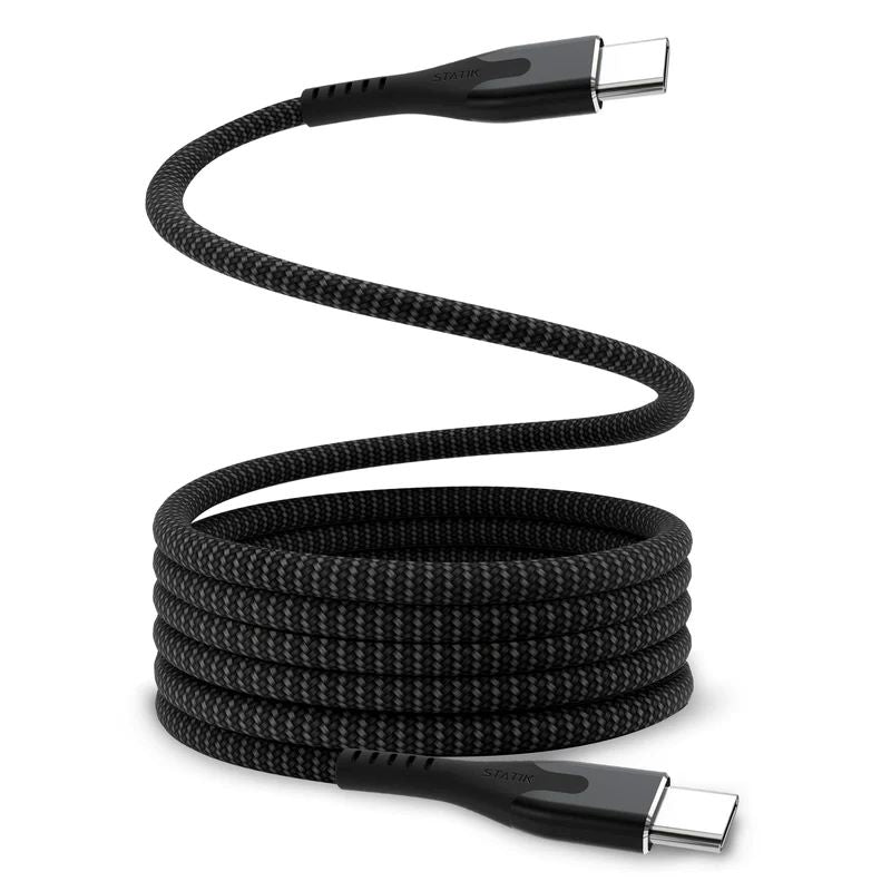 Statik MagStack Pro Magnetic 100w Cable USB-C to USB-C 1.8m [V] - سلك شحن  تايب سي - الى تايب سي - طول 1.80 متر