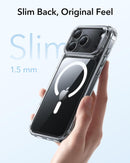 ESR iPhone 17 Pro / 17 ProMax HaloLock Classic Hybrid Case with Stash Stand (Camera Control Button) Case - Clear [V] - كفر حماية عالية - ماغ سيف - ستاند