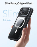 ESR iPhone 17 Pro / 17 ProMax HaloLock Classic Hybrid Case with Stash Stand (Camera Control Button) Case - Clear Black [V] - كفر حماية عالية - ماغ سيف - ستاند