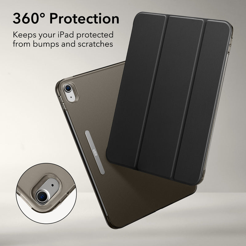 ESR iPad 10.9 2022 / iPad 11 2025(10th/11th Gen) Ascend Trifold Case - Jelly Black [V] - كفر ايباد حماية عاليه