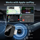 2 in 1 Wired To Wireless CarPlay /Android Auto Dongle (USB-C Adapter Included) - وصلة كار بلاي - بلوتوث - 2 في 1 - يو اس بي + تايب سي - كفالة 12 شهر