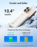ESR Power Bank 10000mAh Qi2 MagSlim Kickstand White [V] - بطارية متنقلة ماغ سيف ستاند نحيفة + شحن سماعة ابل - منفذ تايب سي - سعة 10000ملي أمبير - كفالة 24 شهر