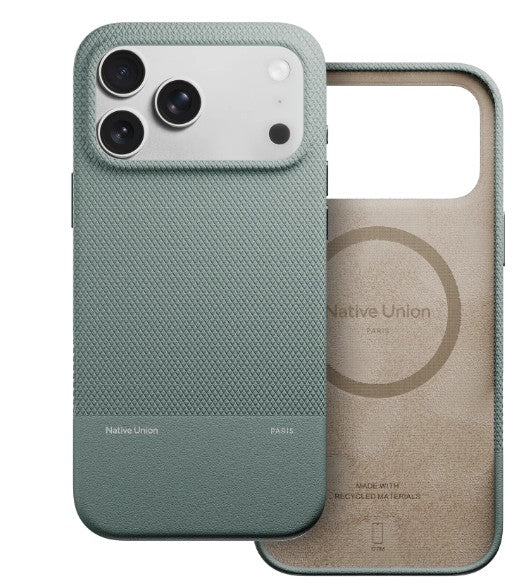 Native Union iPhone 17 Pro/Pro Max (RE)Classic Case - slate Green [V] - كفر حماية عالية - ايفون 17 برو / 17 بروماكس - ماغ سيف