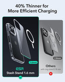 ESR iPhone 16 Pro Max Classic Hybrid (HaloLock) with Stash Stand Case - Clear [V] - كفر حماية عالية - ماغ سيف - ستاند