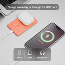 Statik MagSafe Power Bank with Semi-Solid Electrolyte Technology V2 5000mAh Orange [V] - بطارية متنقلة ماغ سيف نحيفة + شحن سماعة ابل - منفذ تايب سي - سعة 5000 ملي أمبير - كفالة 24 شهر