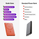 Statik MagSafe Power Bank with Semi-Solid Electrolyte Technology V2 5000mAh Orange [V] - بطارية متنقلة ماغ سيف نحيفة + شحن سماعة ابل - منفذ تايب سي - سعة 5000 ملي أمبير - كفالة 24 شهر
