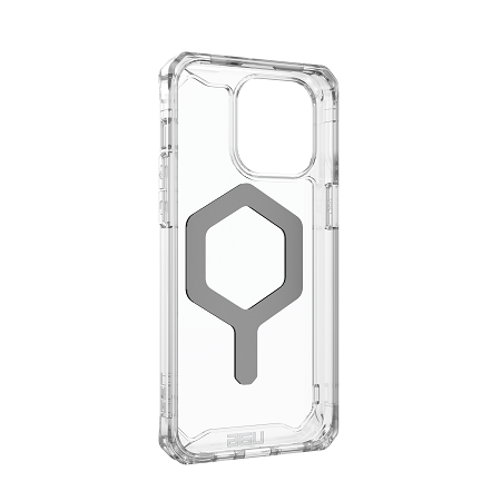 UAG Plyo Magsafe Case for iPhone 15 Pro/15 Pro Max - Ice / Silver [V] -  كفر حماية عالية - ماغ سيف - شفاف