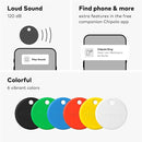 Chipolo POP 4 Pack - Tracker for Apple/Android Find My (Black, Red, White, Blue) [V] - قطعة تتبع مستلزماتكم الشخصية - تدعم نظام ابل و الاندرويد - 4 حبات - كفالة 12 شهر
