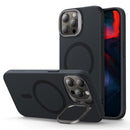 ESR iPhone Cloud Soft Case with Stash Stand 15/Pro 15 Pro Max- (HaloLock) Black [V]  كفر حماية عالية - ماغ سيف - شفاف أسود