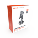 Porodo 360° Rotating Multi-joint Mobile & Tablet Stand - Gray - ستاند مكتي - مناسب لجميع انواع الاجهزة - بورودو - امكانية تغيير الارتفاعات والاتجاهات
