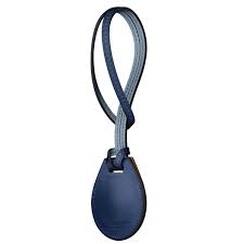 Viva Madrid Airtrax Leather Bag Charm Case for AirTag - Blue - فيفا مدريد - ميدالية قطعة التتبع - ابل ايرتاغ