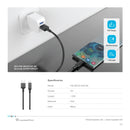 Pawa 3A USB-A TO TYPE C Quick Charging PVC Cable PW122 | Black - سلك شحن تايب سي - باوا - طول 1.2 سم - كفالة 24 شهر
