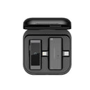 Powerology MFI Dual Connector Wireless Lavalier Microphone x1 Mic 1000mAh - Black [O] - ميكروفون - تصوير - فتحة شحن أيفون + فتحة شحن تايب سي - باورولوجي - معتمد من أبل - كفالة 24 شهر