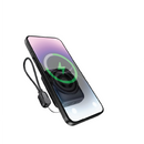Pawa Torras Mini Magsafe Wireless Powerbank 10000MAH BLACK [O] - بطارية متنقلة - باوا - سعة 10000 - سلك شاحن تايب سي - صغيرة الحجم - كفالة 12 شهر