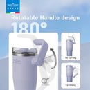 Brave Temp Guard Vacuum Insulated Travel Mug – 180° Rotating Handle, 24H Cold & 12H Hot Retention, Leak-Proof Lids, 1200mL/950ml – Purple [S] - مطارة حافظة للحرارة  والبرودة
