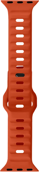 PAWA - Lagos Premium Soft Silicon Straps - Ultra Orange - سير ساعه أبل واتش