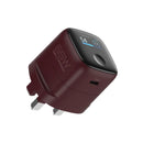 PAWA Aura 65W Single port TFT Display GaN Charger - Burgundy - شاحن حائط - قوة 65 واط - فتحتة تايب سي