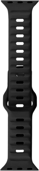 PAWA - Lagos Premium Soft Silicon Straps - Ultra Black - سير ساعه أبل واتش