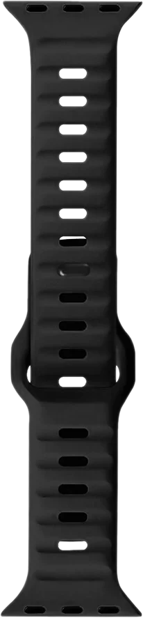 PAWA - Lagos Premium Soft Silicon Straps - Ultra Black - سير ساعه أبل واتش