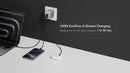 EcoFlow RAPID Pro Charger (100W, 3 Ports, GaN) - Silver [D] - شاحن حائط - قوة 100 واط - فتحتين تايب سي - فتحة للشحن السريع
