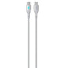 Porodo High-Speed USB-C Braided Cable Charging & Data Transfer - Silver -  سلك شحن - بورودو - تايب سي الي  تايب سي - طول 1 متر - قوة 240 واط - كفالة 12 شهر